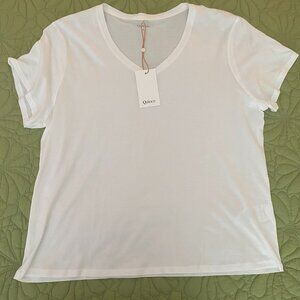 Quince NWT Women's Cotton Modal Vneck Short Sleeve Tshirt SIze XL